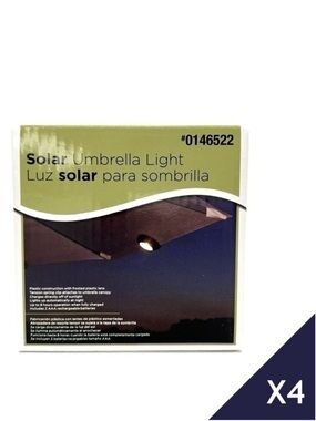 Set of Four Clip-on SolarUmbrella Lights Outdoor Patio Deck Pool New NWT Lowe’s